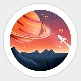 Space Rocket Sticker